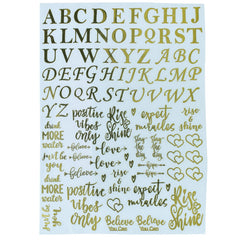 EP Sticker Metal A5 ABCD and Mix Words ESMA01