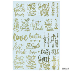 EP Sticker Metal A5 Quotes Message ESMA10