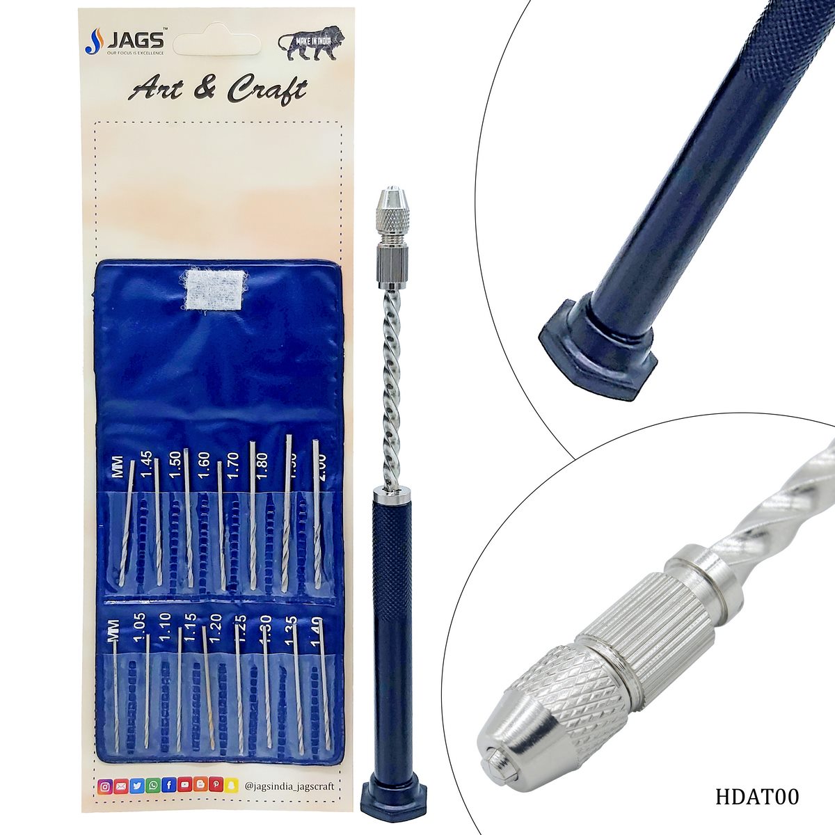 Hand Drill And Tool 16 pcs Tools Set HDAT00