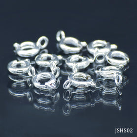 Jewellery Springring Hooks Small Silver Set Of 10 Pcs JSHS02