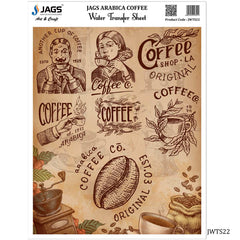 Jags Water Transfer Sheet Arabica Coffee JWTS22