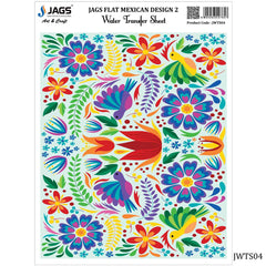 Jags Water Transfer Sheet Flat Mexican D 2 JWTS04
