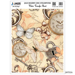 Jags Water Transfer Sheet ShabbyChic Steampunk S26
