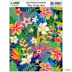 JAGS Water Transfer Sheet Tropical Flower JVMW01