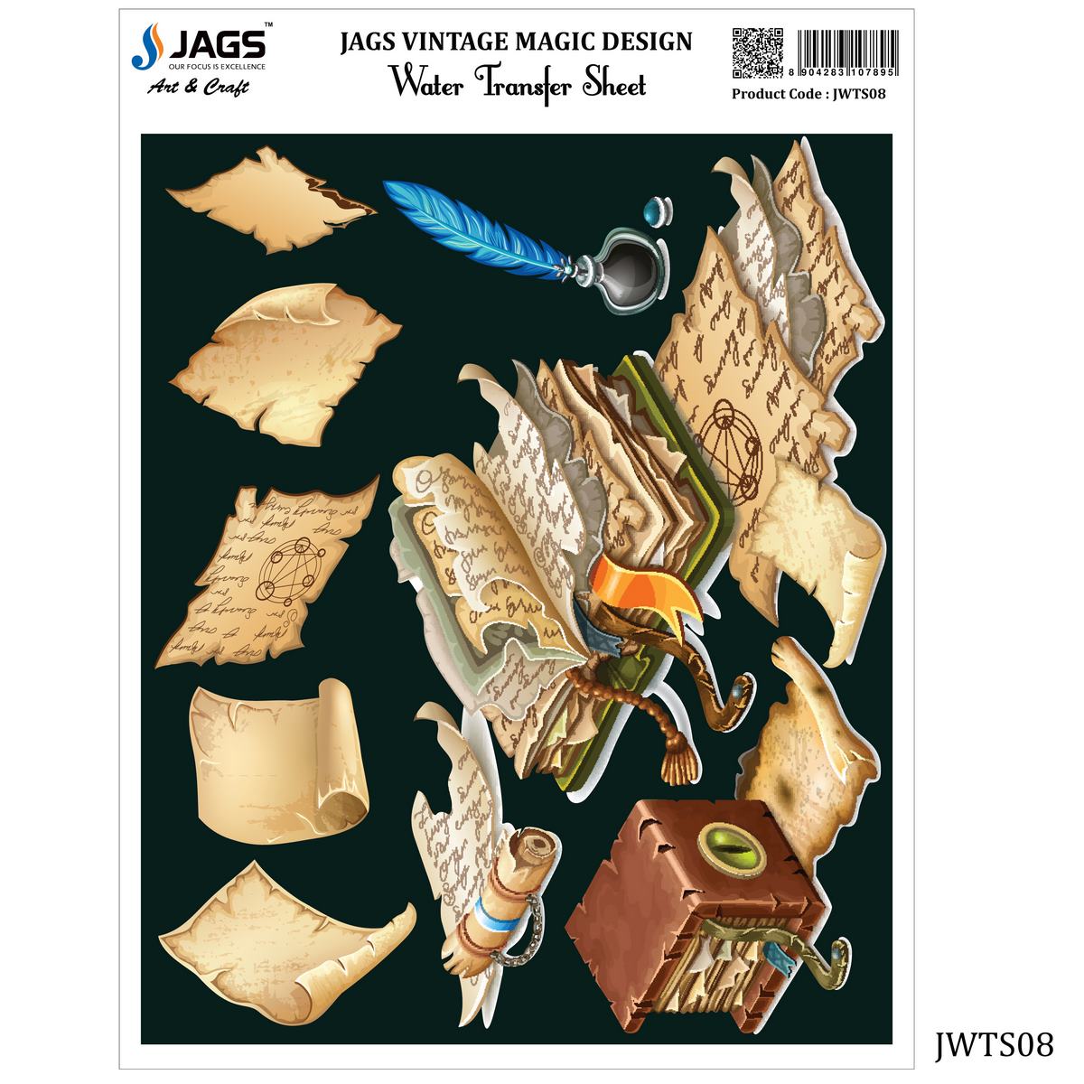 Jags Water Transfer Sheet Vintage Magic Des JWTS08