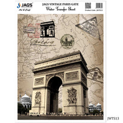 Jags Water Transfer Sheet Vintage Paris JWTS13