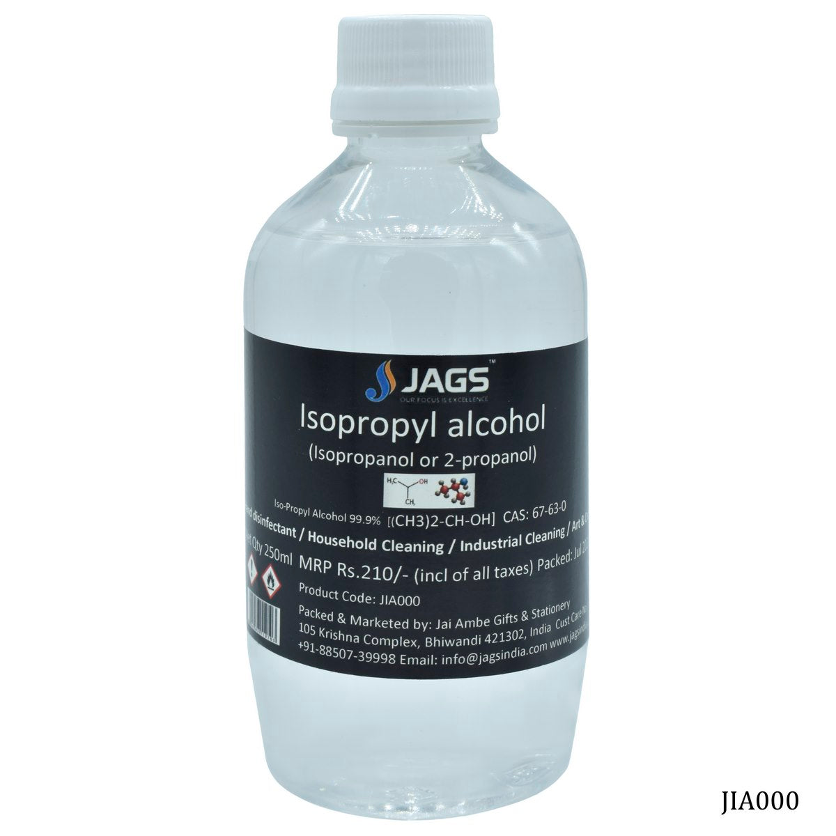 Jags Isopropyl Alcohol 250ML JIA000