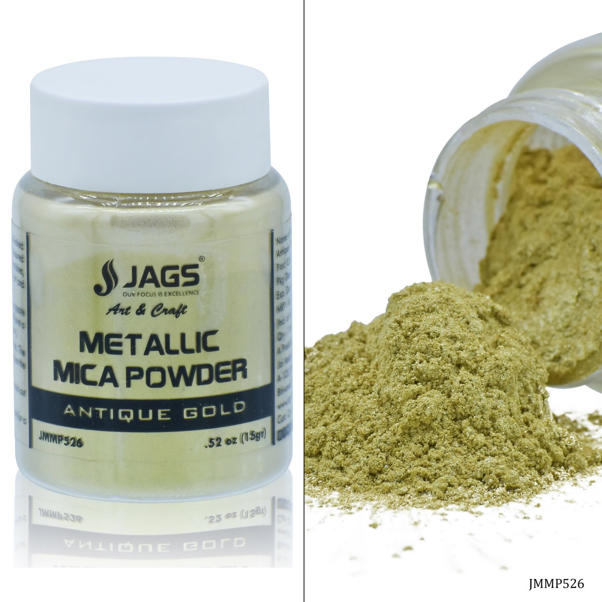 Jags Metallic Mica Powder 15Gms Antique Gold JMMP526