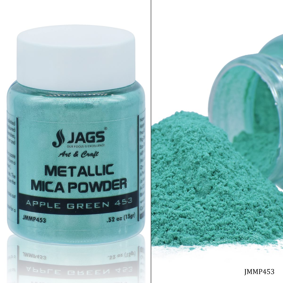 Jags Metallic Mica Powder 15Gms Apple Green 453 JMMP453