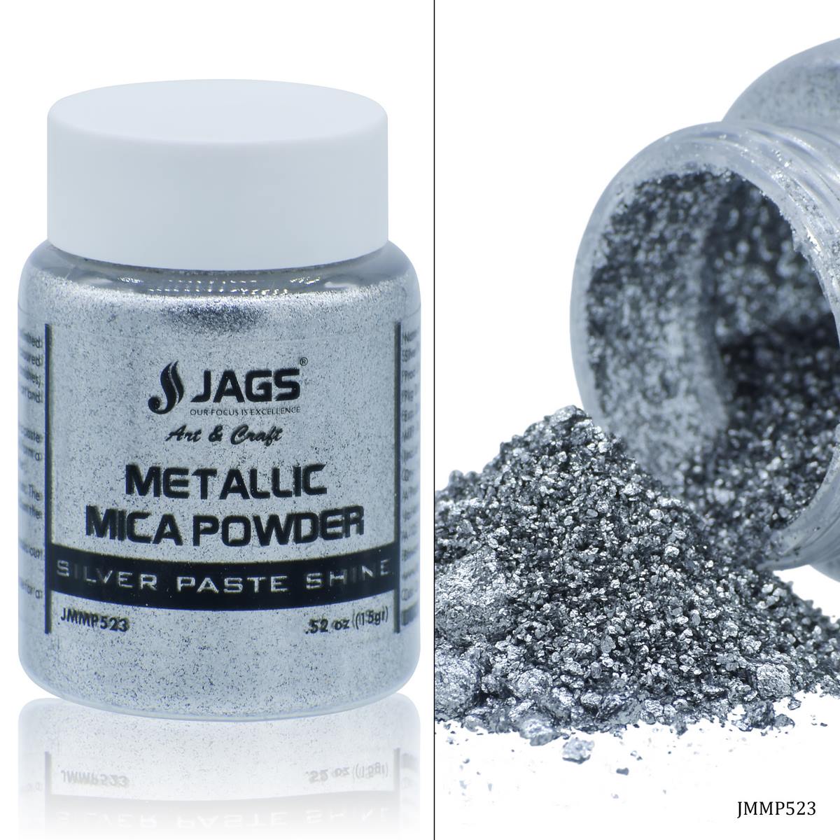Jags Metallic Mica Powder 15Gms Silver Paste Shine JMMP523