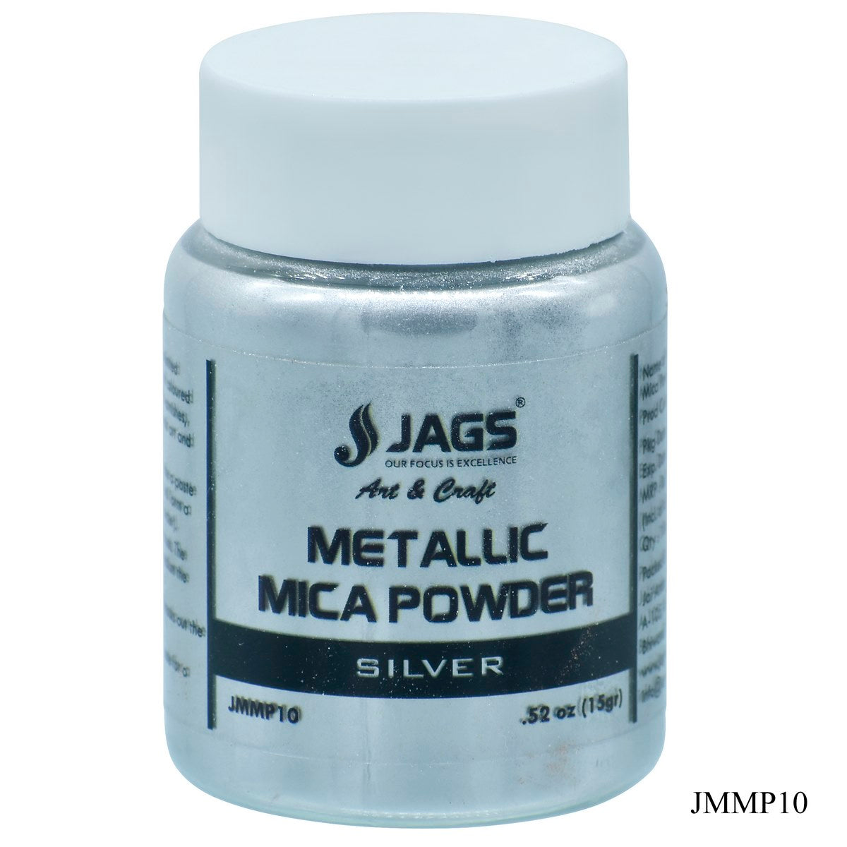 Jags Metallic Mica Powder Silver 15Gms JMMP10