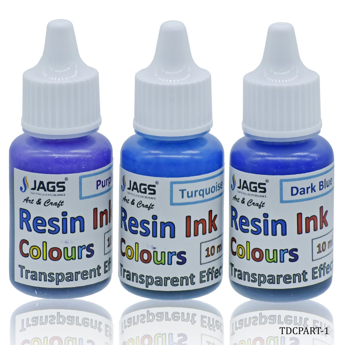 Jags Resin Ink Colours Transpent Effect Set Of 3Ps TDCPART-1