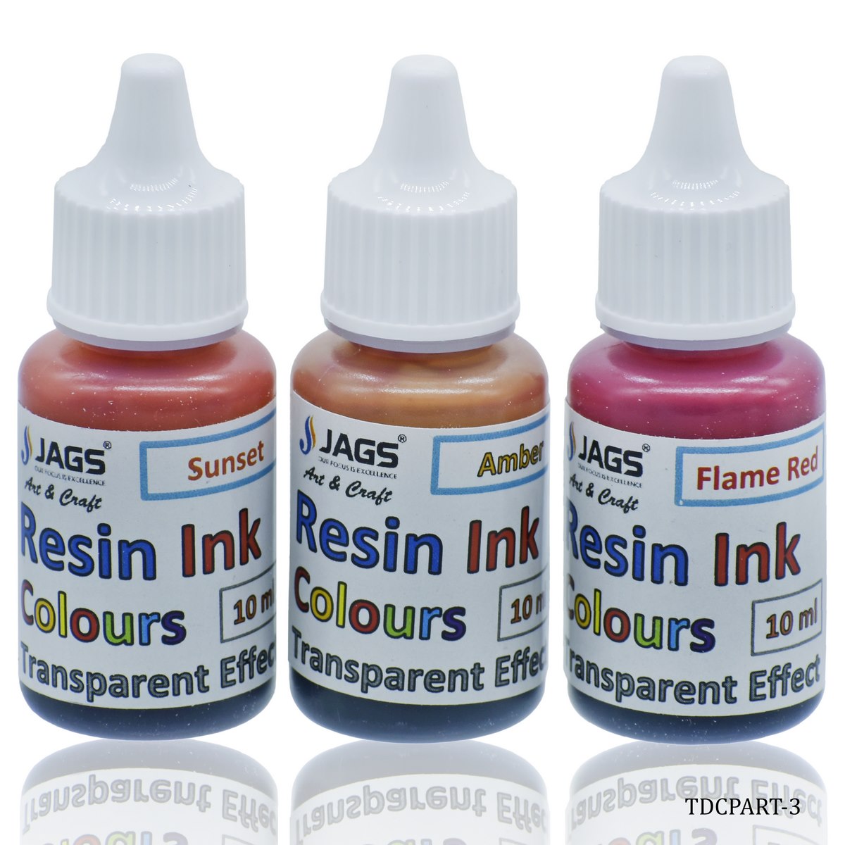 Jags Resin Ink Colours Transpent Effect Set Of 3Ps TDCPART-3