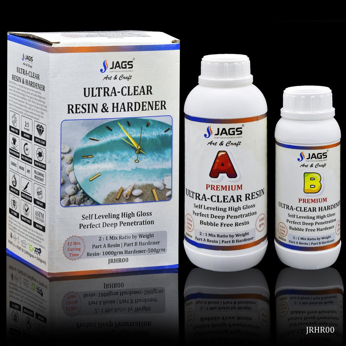 Ultra Clear Resin 1000Gms Hardner 500Gms JRHR00