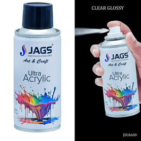 Jags Spray Ultra Acrylic 150ml Clear Glossy 600 JSUA600