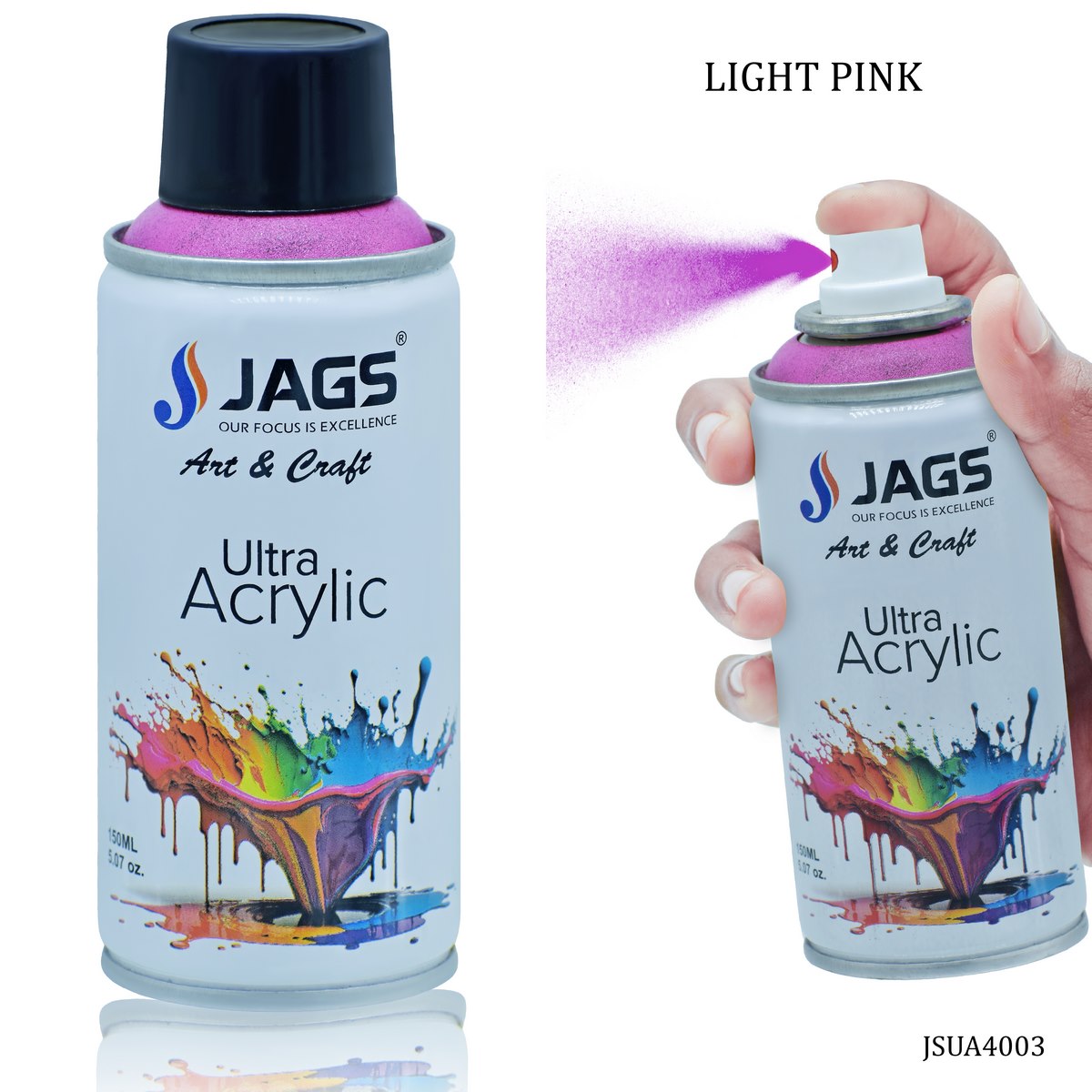 Jags Spray Ultra Acrylic 150ml Light Pink 4003 JSUA4003