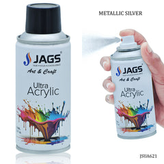 Jags Spray Ultra Acrylic 150ml Metalic Silver 621 JSUA621