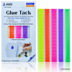 Jags Glue Tack 50Gms Fluorescent Colour JGTF50GFC