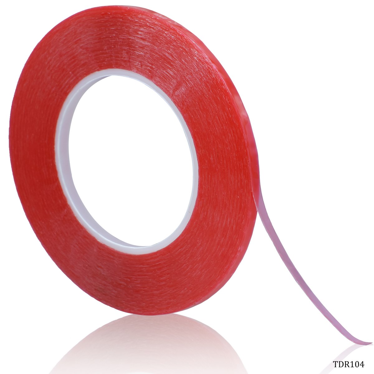 Tape Double Sided Red 4mm 50mtr TDR104