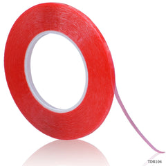 Tape Double Sided Red 4mm 50mtr TDR104