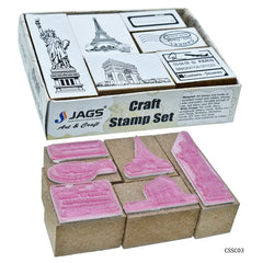 Craft Stamp Set Wonder Of World 6 Pcs Set CSSC03