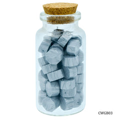 Craft Wax Glass Bottle Silver CWGB03