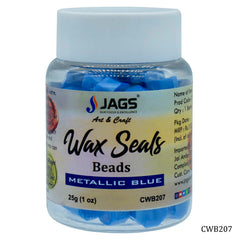 Craft Wax Seals Beads 25Gsm Metallic Blue CWB207