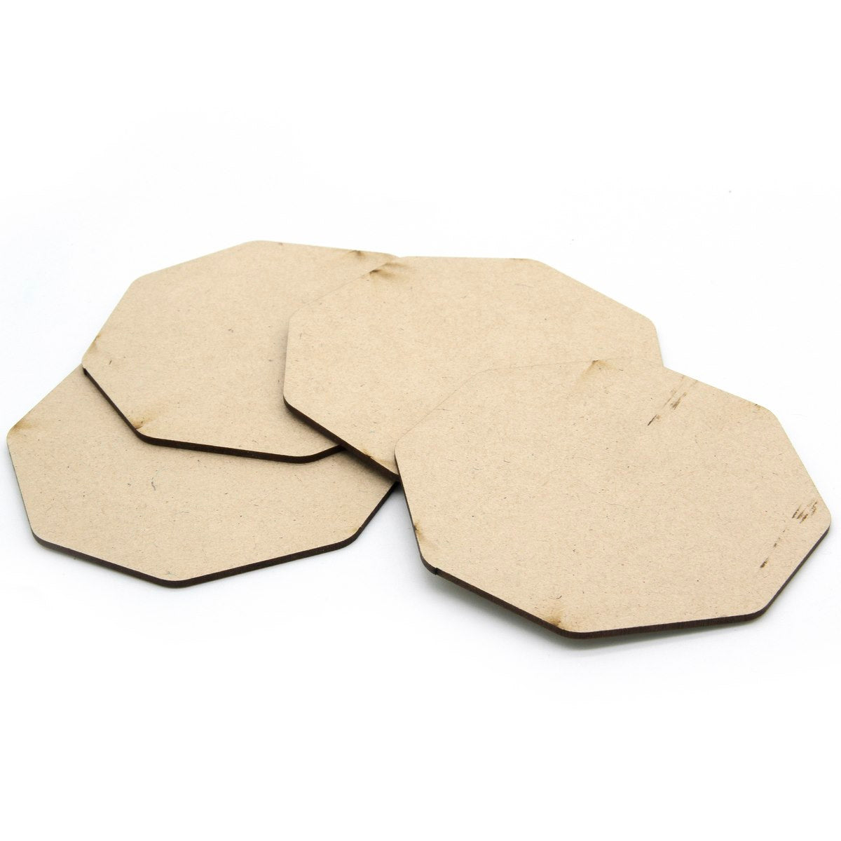 Tea Coaster Mdf Hexagon 3.9Inch 2Mm 4Pc Set Tcmh01