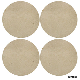 Tea Coaster MDF Round 3.9Inch 2MM 4Pcs Set TCMR01