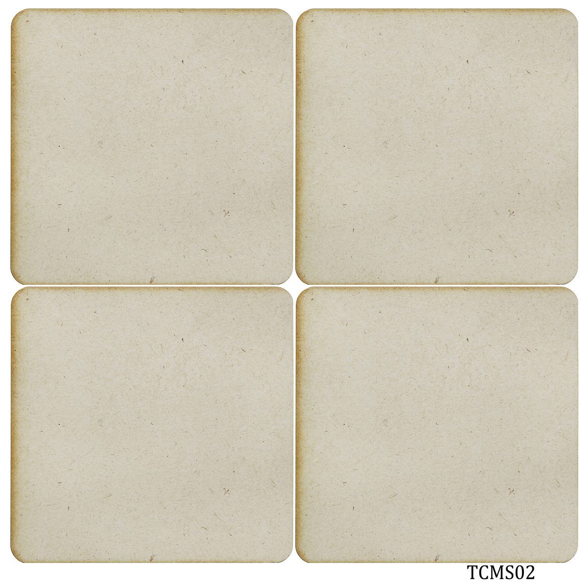 Tea Coaster MDF Square 3.9Inch 2MM 4Pcs Set TCMS02