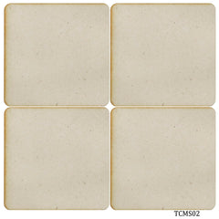 Tea Coaster MDF Square 3.9Inch 2MM 4Pcs Set TCMS02