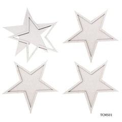Tea Coaster Whith Ring MDF Star 4Inch 4Pcs Set TCMS01