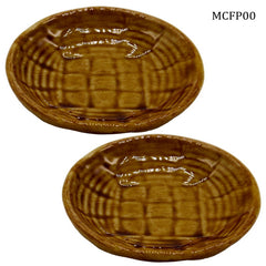 Miniature Ceramics Fancy Plate 2Pcs Set MCFP00