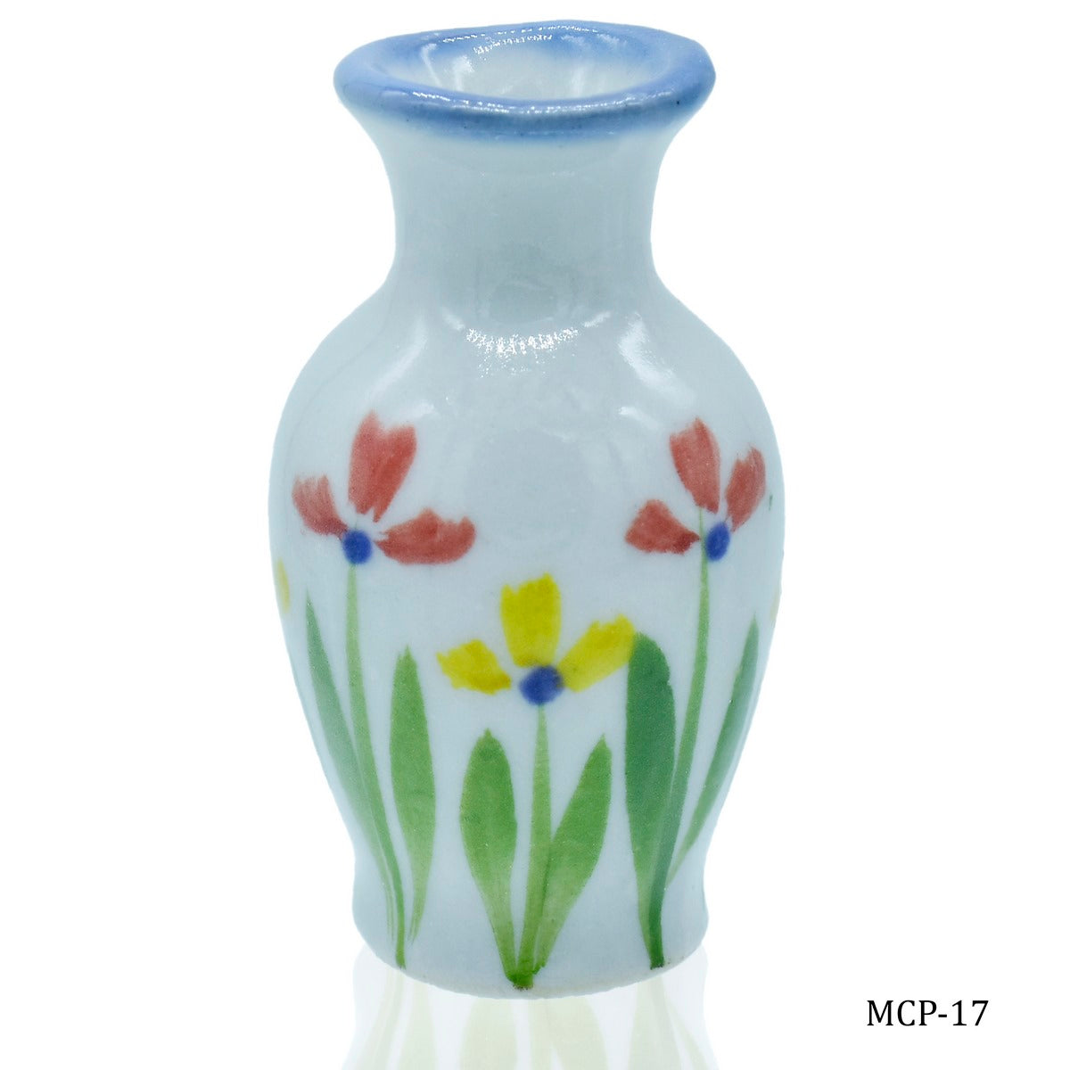 Miniature Ceramics Flower Pot 1Pcs Set Printed Colour MCP-17