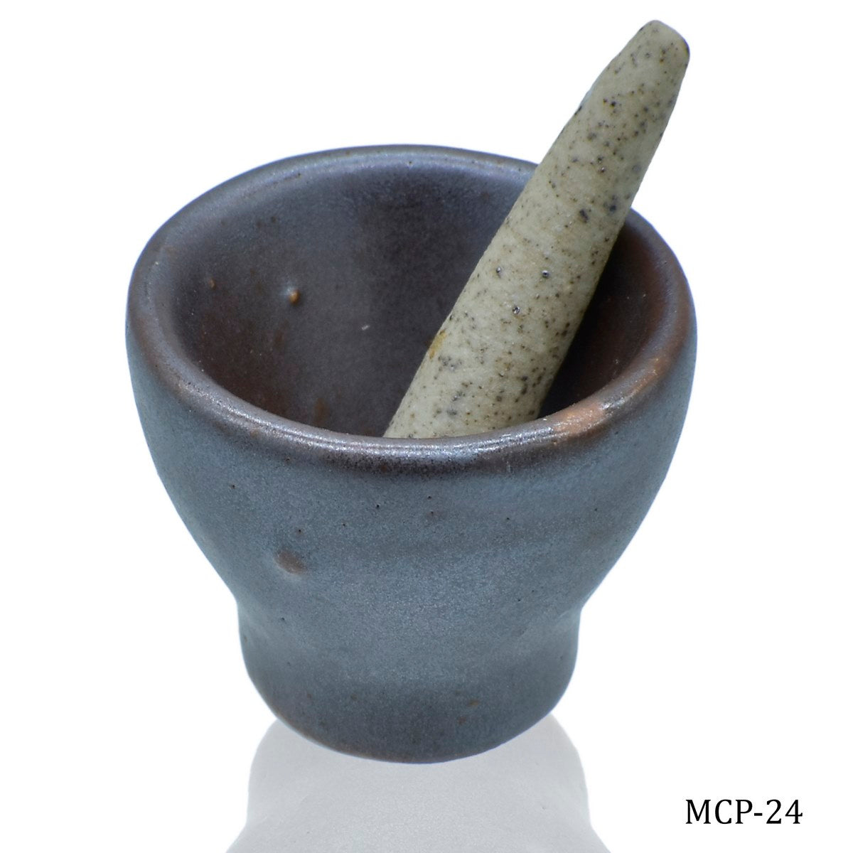 Miniature Ceramics Mortar Okhali 1P Set Dark Brown MCP-24