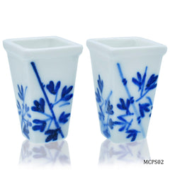 Miniature Ceramics Pot Square 2 Pcs Set MCPS02