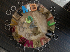 Customized Resin Alphabet Keychain