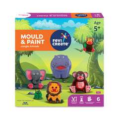 Fevicreate DIY Mould & Paint Jungle Animals Kit For Kids