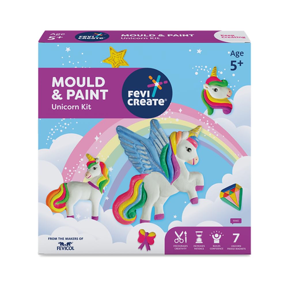 Fevicreate DIY Mould & Paint Unicorn Kit For Kids
