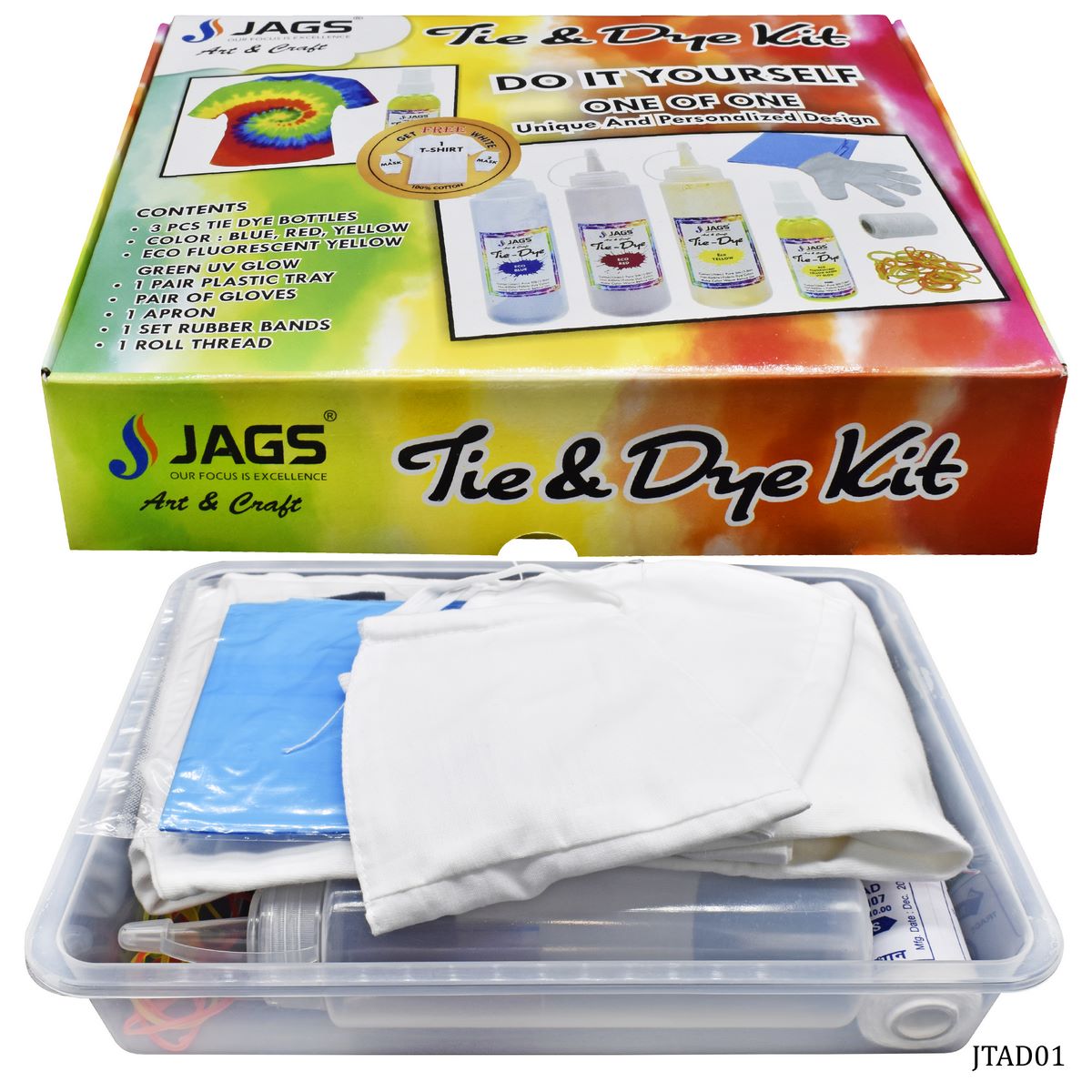 Jags Tie and dye Set Of 3 + 1 JTAD01