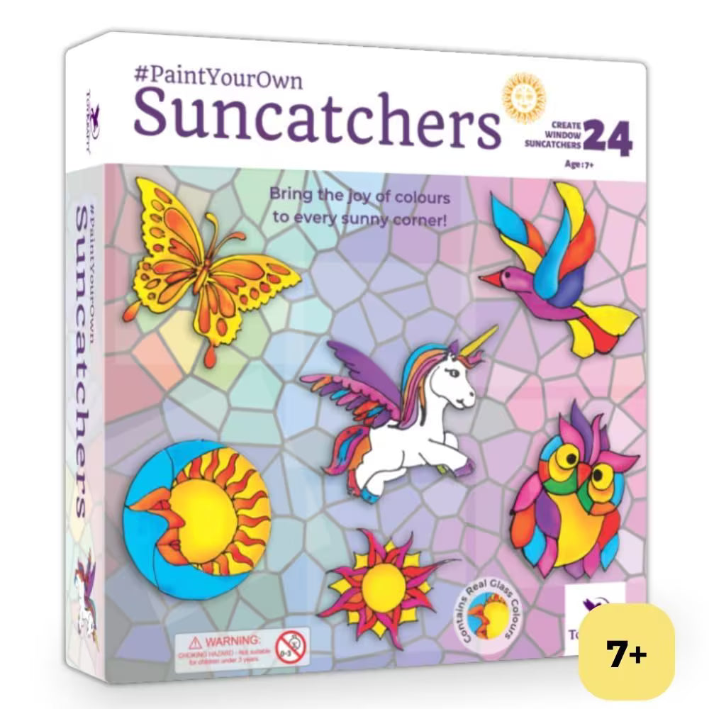 Glass Painting Kit for Kids 7 To 15 Years - Glass Painted Window Suncatchers