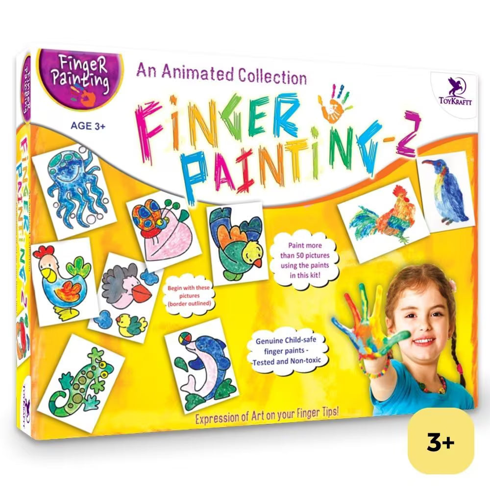 Finger Painting Kit 2 - Child Safe Finger Painting Kit for 2 to 3 Year Old