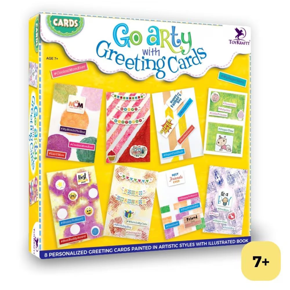 Go Arty with Greeting Cards Making Kit for Kids Birthday Christmas Gift for Kids age 7 Years & Above