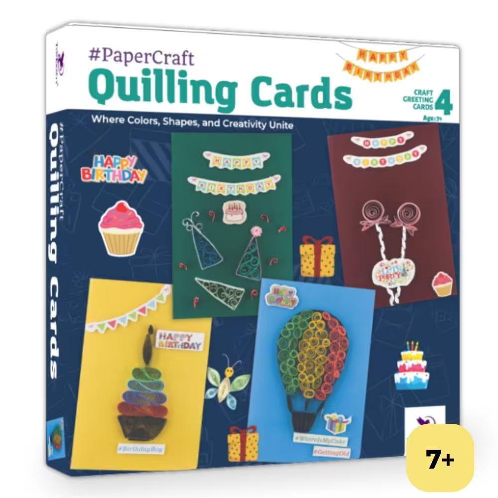 Paper Craft Quilling Cards DIY Kit for Kids Age 7 & Above
