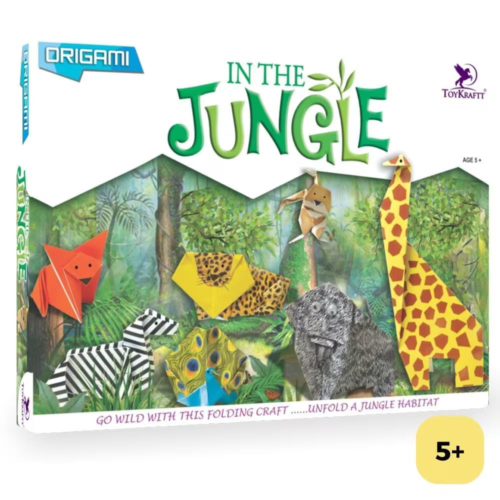 Origami in The Jungle - Craft Activity Kit for Kids Aged 5 Years to Adults