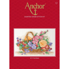 Anchor Starter Cross Stitch Kit - Floral Basket