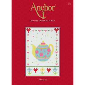 Anchor Starter Cross Stitch Kit - Tea Set