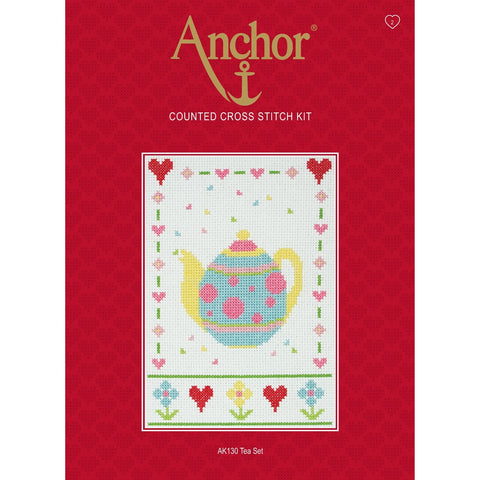 Anchor Starter Cross Stitch Kit - Tea Set