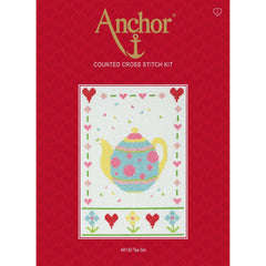 Anchor Starter Cross Stitch Kit - Tea Set