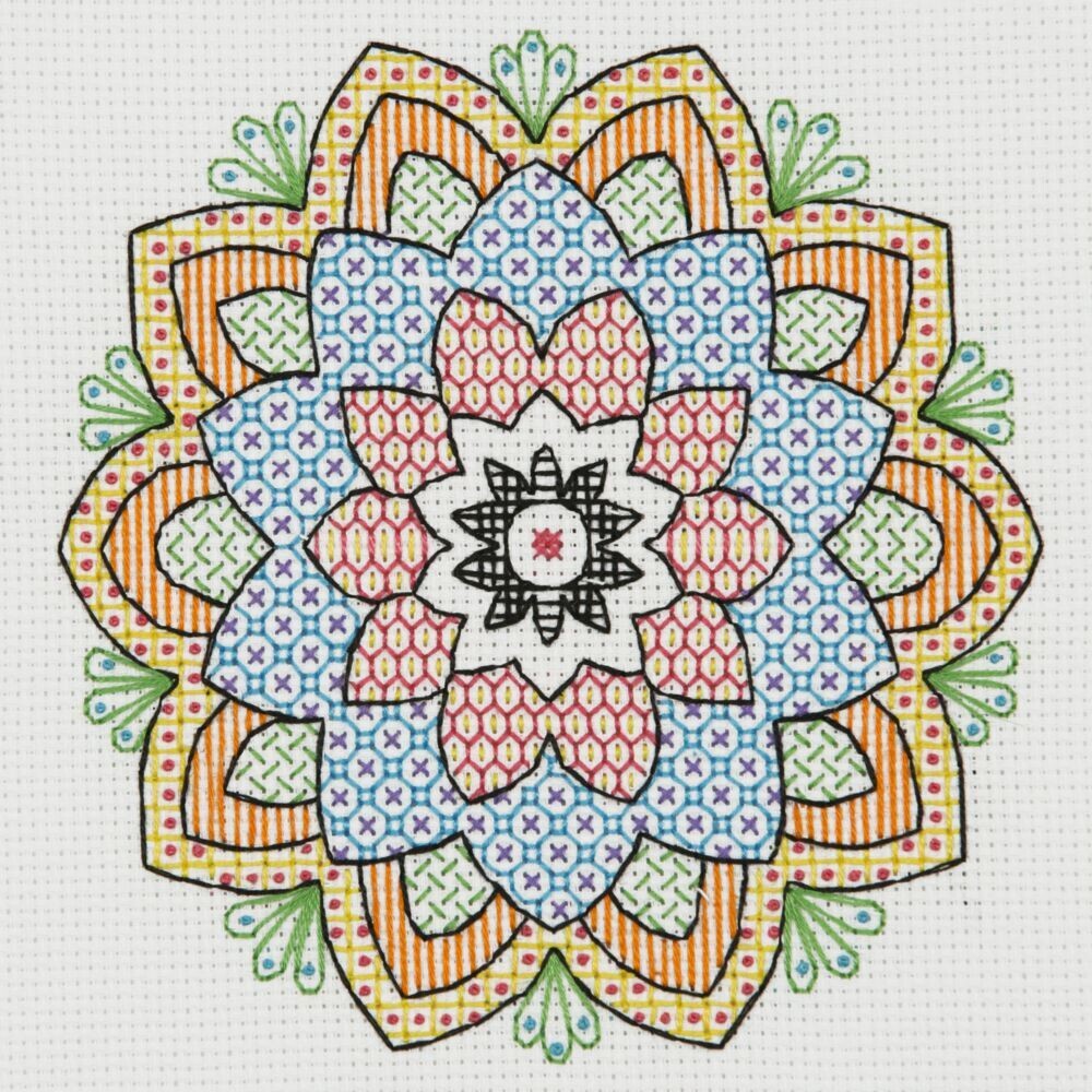 Anchor Essential Kit - Modern Blackwork Mandala Kit